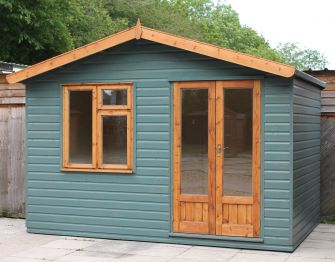 Grantchester Office 12ft x 8ft (3.6m x 2.4m) with optional double doors 
