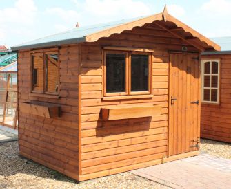 Norfolk Chalet 9ft x 7ft (2.7m x 2.1m) with optional window boxes 