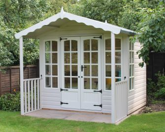 Surrey Summerhouse 8ft x 6ft (2.4m x 1.8m) with a 3ft (0.9m) veranda in a painted finish