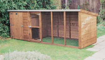 Sherwood kennel & run 12ft x 4ft (3.6m x 1.2m)